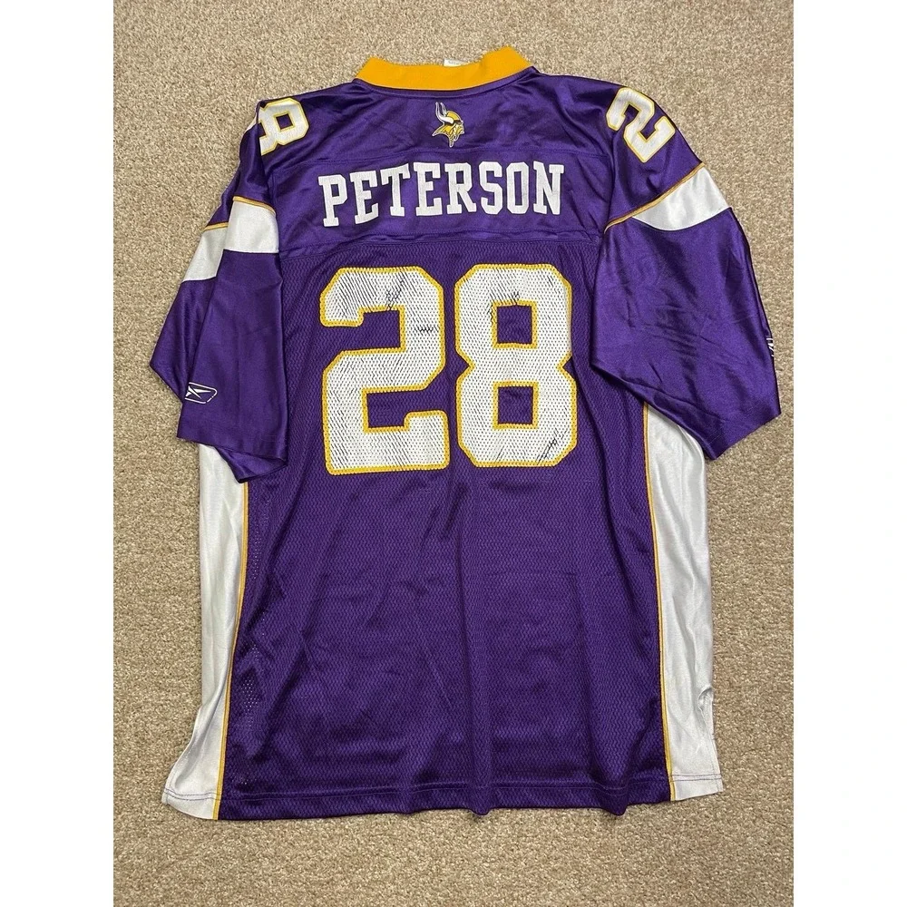 Vintage‎ Reebok NFL Minnesota Vikings Adrian Peterson #28 Jersey 2XL